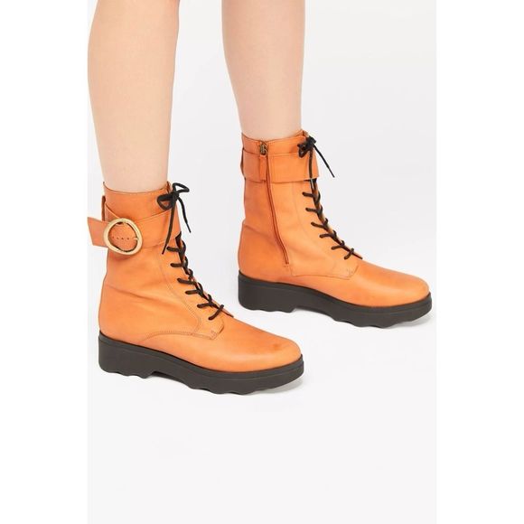 Free People FP Collection Harley Lace-Up Leather Boots - Picture 8 of 9